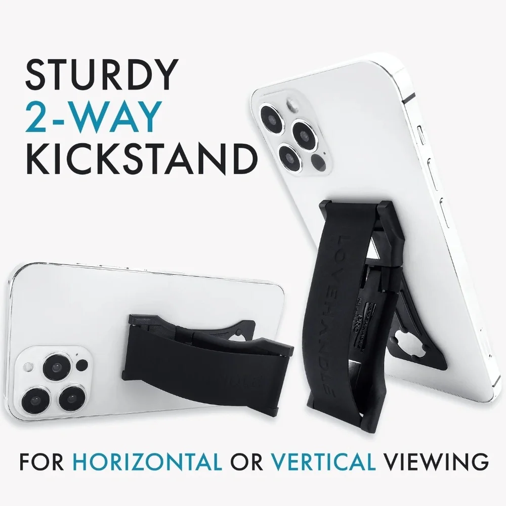 Lovehandle Pro Hang 10 Sturdy 2-Way Phone Kickstand, Magnetic, Swappable / NIB